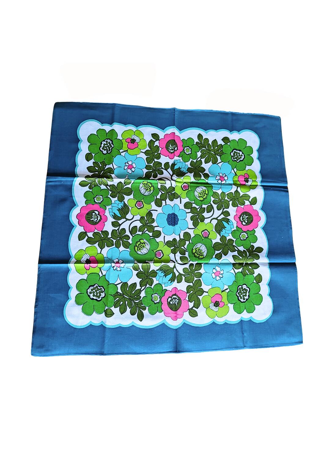 Vintage old stock table cloth floral decor