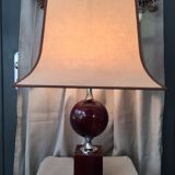 Lacquered table lamp Philippe Barbier years 1970