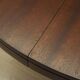 Round mahogany table, Italian design, 1970s, production: Italy