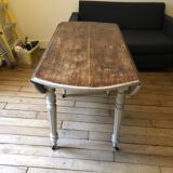 Antique folding round table