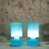 Paire de lampes vintage Ikéa Lykta bleues