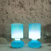 Paire de lampes vintage Ikéa Lykta bleues