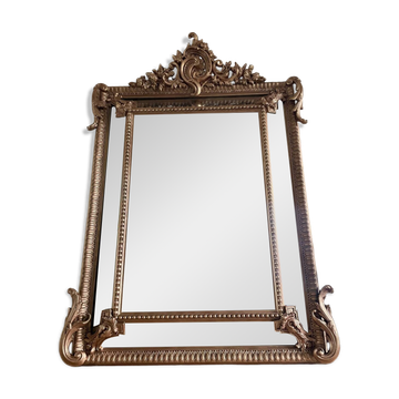 Mercury mirror with frame from the 19th century.