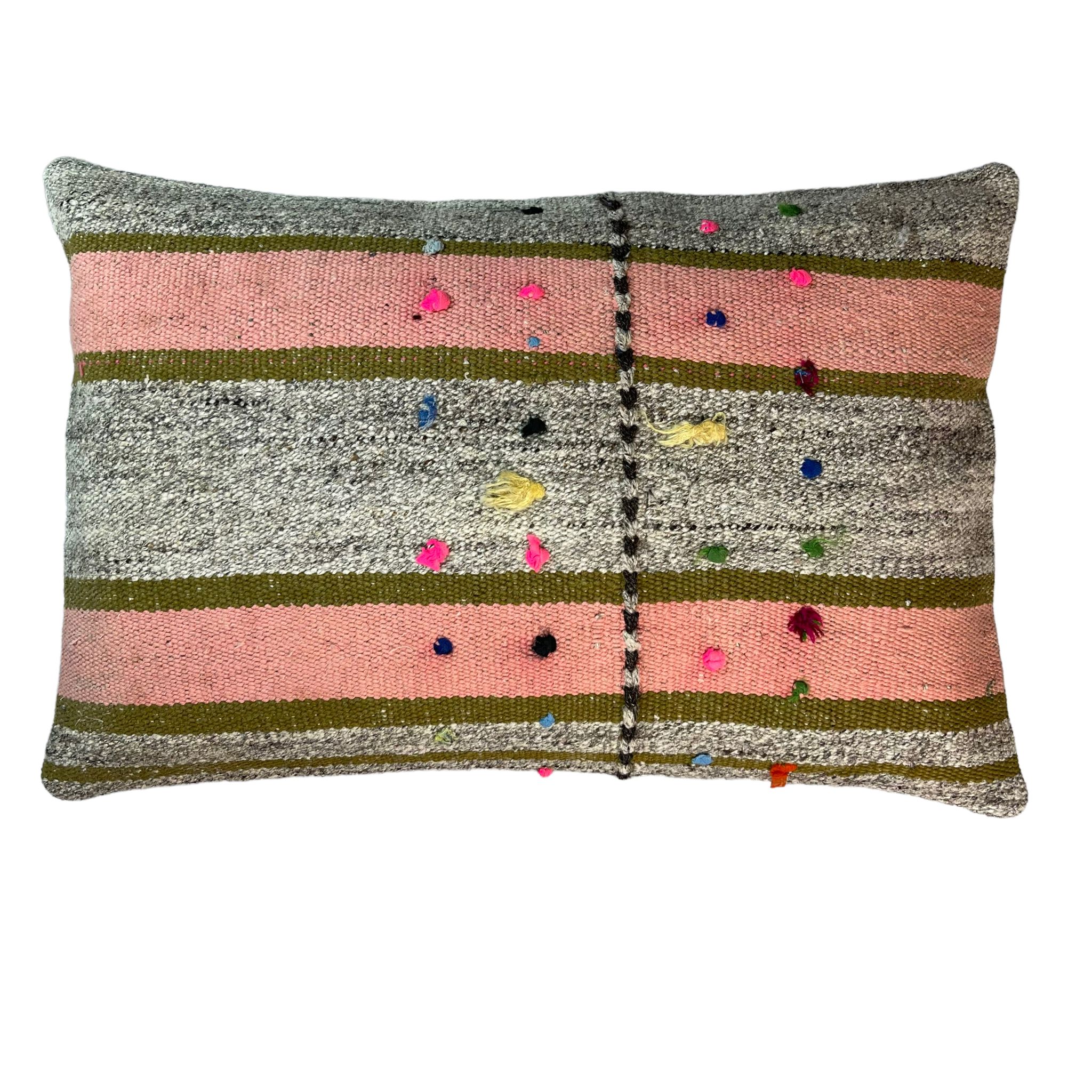 Housse de coussin vintage turque faite à la main, 40 x 60 cm