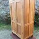Vintage wardrobe with compass feet in beech