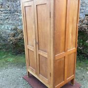 Vintage wardrobe with compass feet in beech