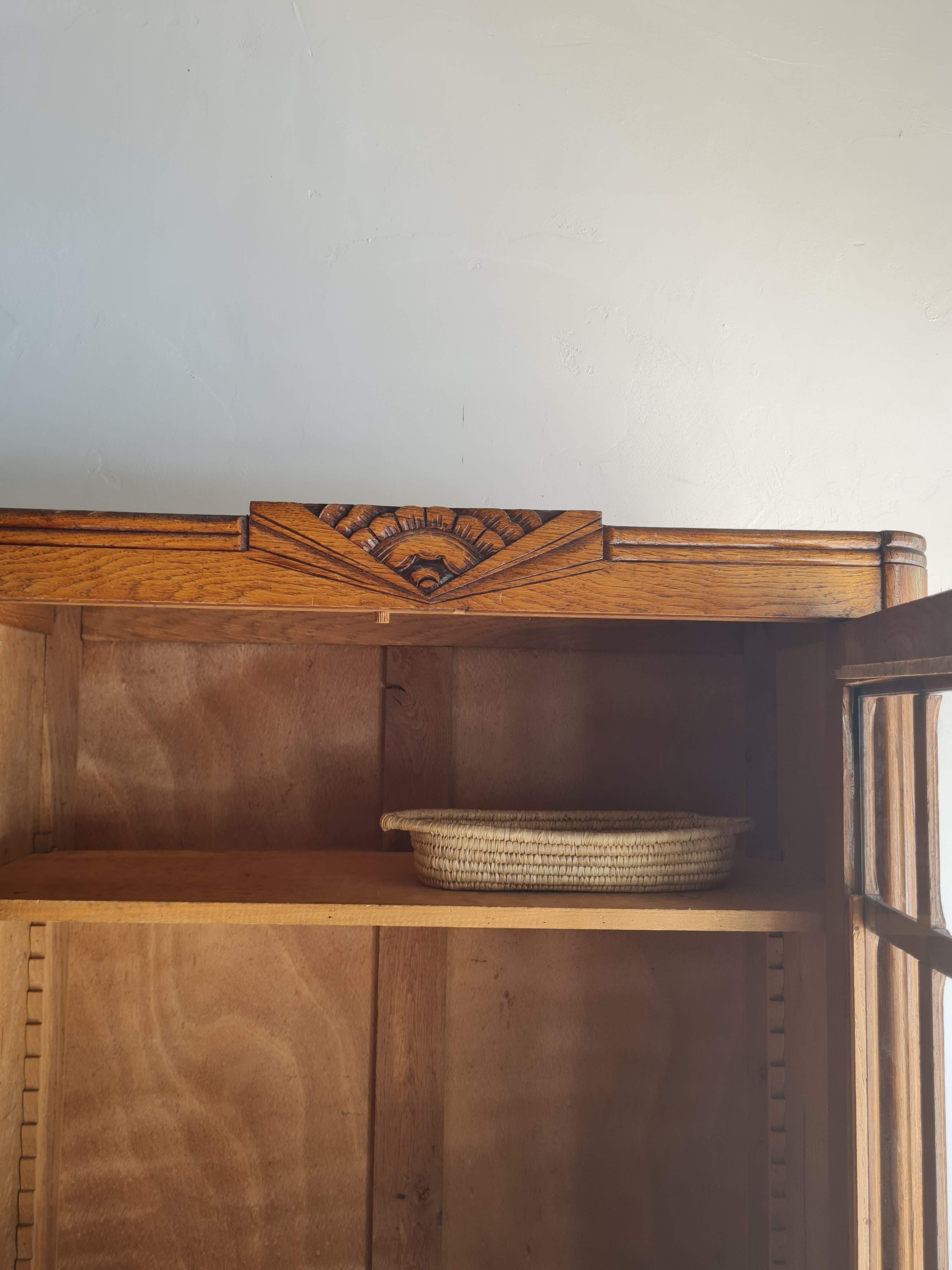 Parisian art deco glass cabinet