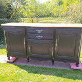 Bahut low solid oak restyled