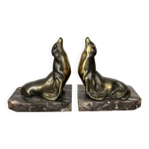 Pair of "Sea Lion" Art Deco bookends