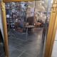 Trumeau art déco doré, miroir biseauté