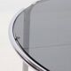 Italian Modern Chrome and Smoked Glass Round Dining Table 1970s