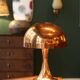 Lampe de table “champignon” Space Âge en métal cuivré, 1960