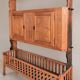 Two-body sideboard in solid oak – unique piece by a cabinetmaker – 1960s