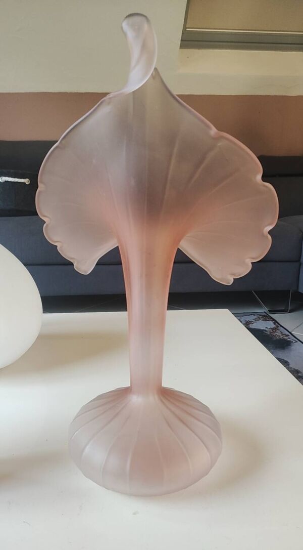 Grand Vase Italie, col corolle Jack in the Pulpit, style Murano