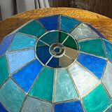 Suspension in coloured mother-of-pearl and brass