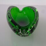 Green Sommerso Murano Glass Ashtray, Italy, 1960s