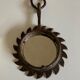 Brutalist wrought iron sunburst mirror, 1970