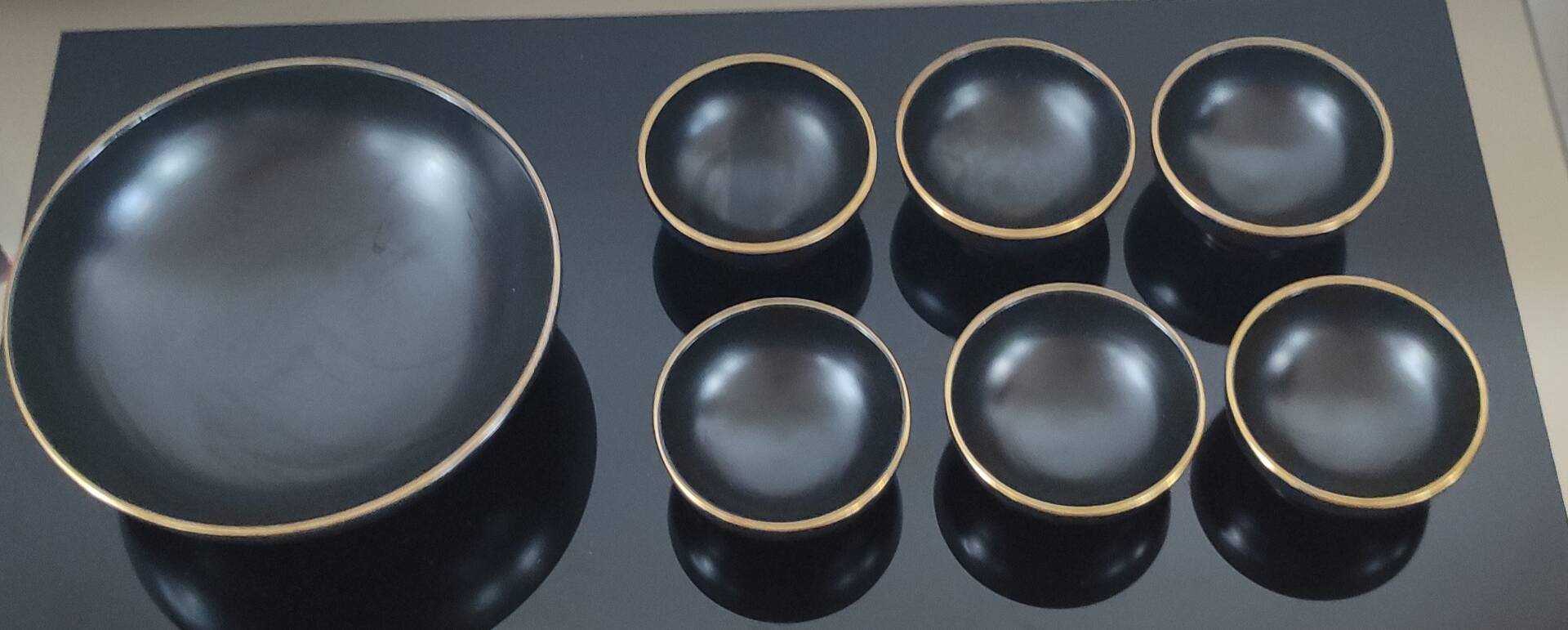 Vintage ceramic dessert or aperitif service