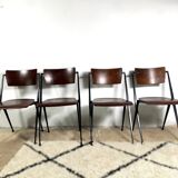 Pyramide Chairs By Wim Rietveld, Set Of 4
