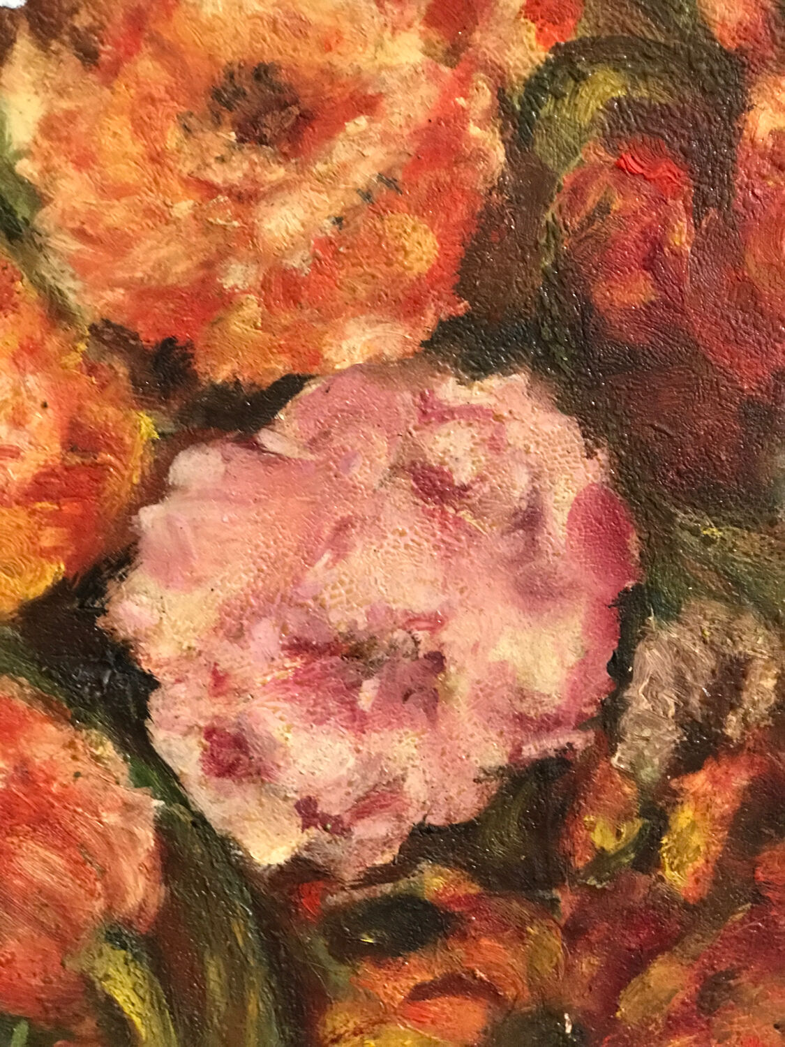 Peinture bouquet de fleurs art nouveau
