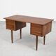 Classic vintage mid-century scandinavian modern teak desk with drawers, 1960s