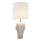Large white ceramic fan-shaped table lamp - Art Deco style