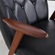 Danish teak and skai armchairs, Erhardsen & Andersen 1960s