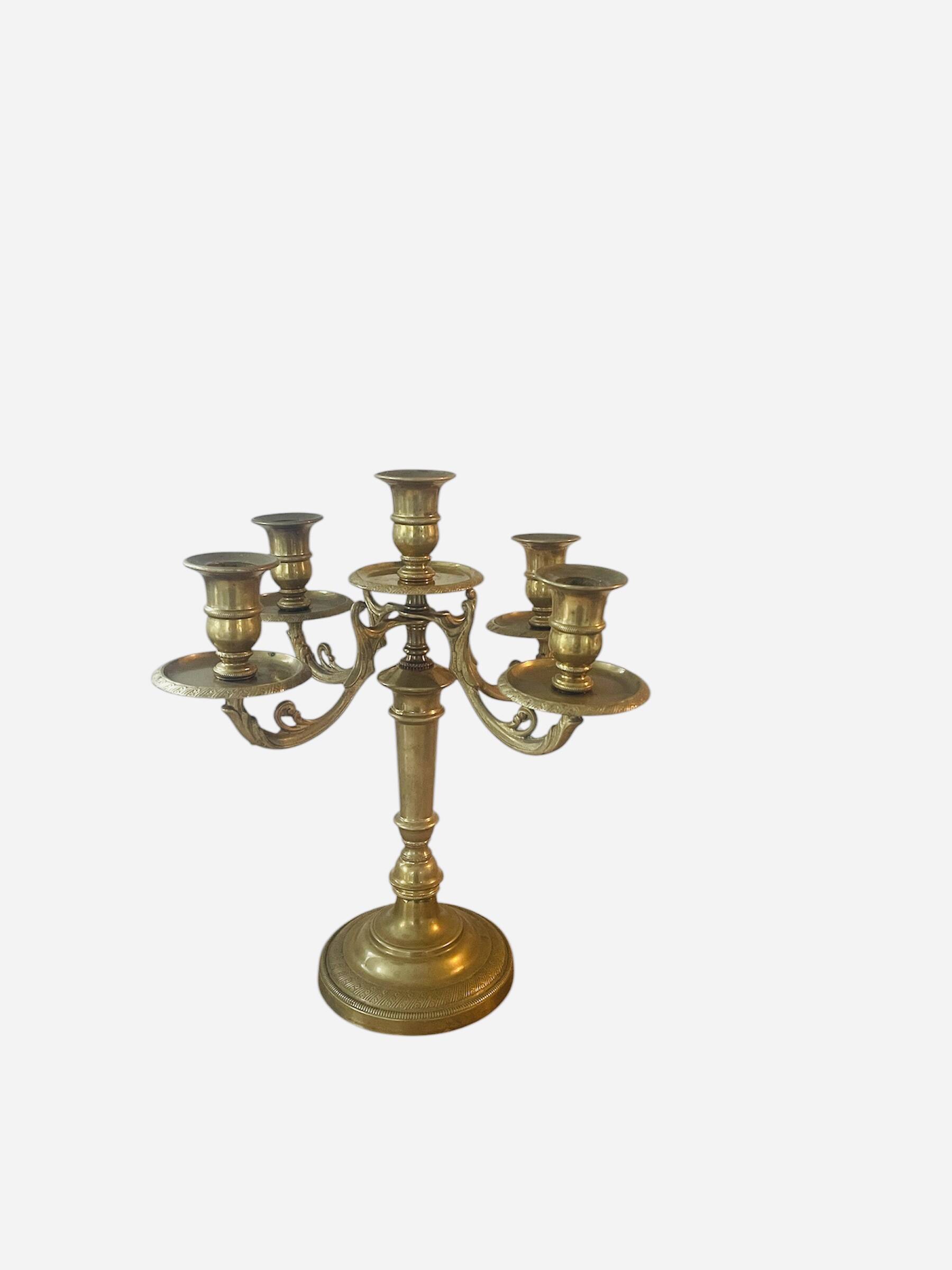 Golden bronze chandelier