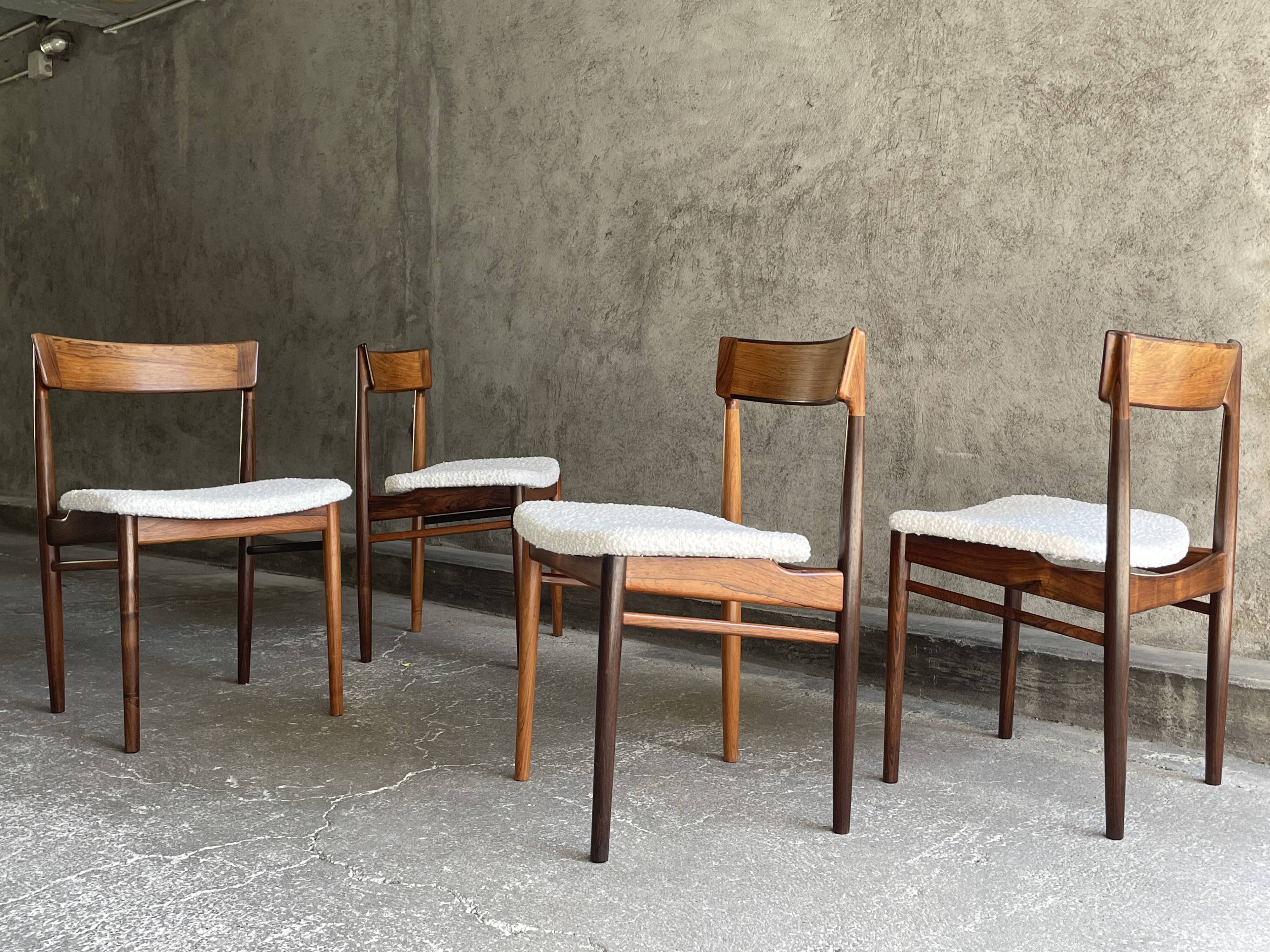 4 Danish rosewood chairs by Rosengren Hansen, 1960s