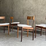 4 Danish rosewood chairs by Rosengren Hansen, 1960s