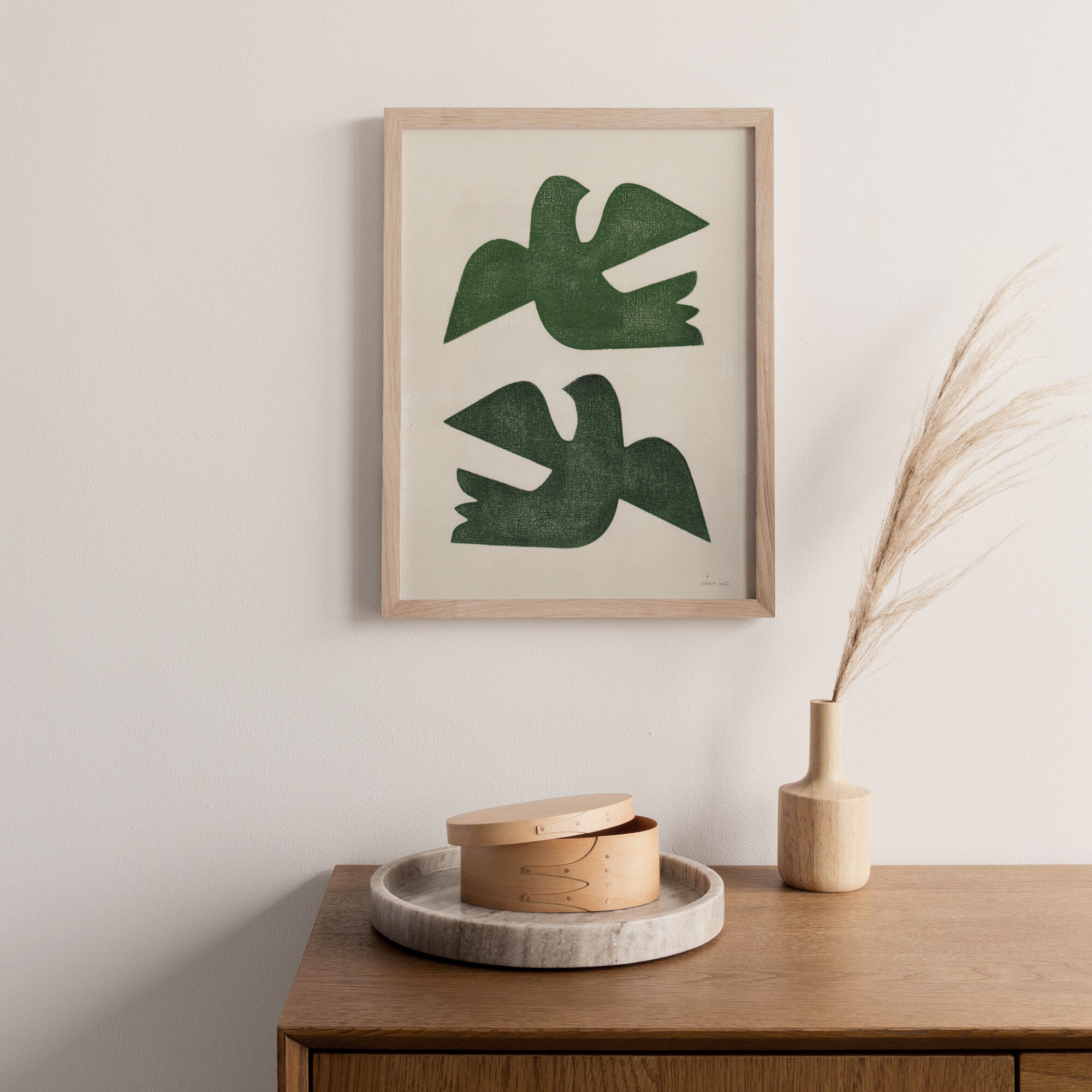 Peinture sur papier 30x40cm illustration M790 signée Eawy