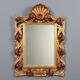 Antique baroque style mirror in carved wood, Italy, 20th century.