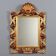 Antique baroque style mirror in carved wood, Italy, 20th century.
