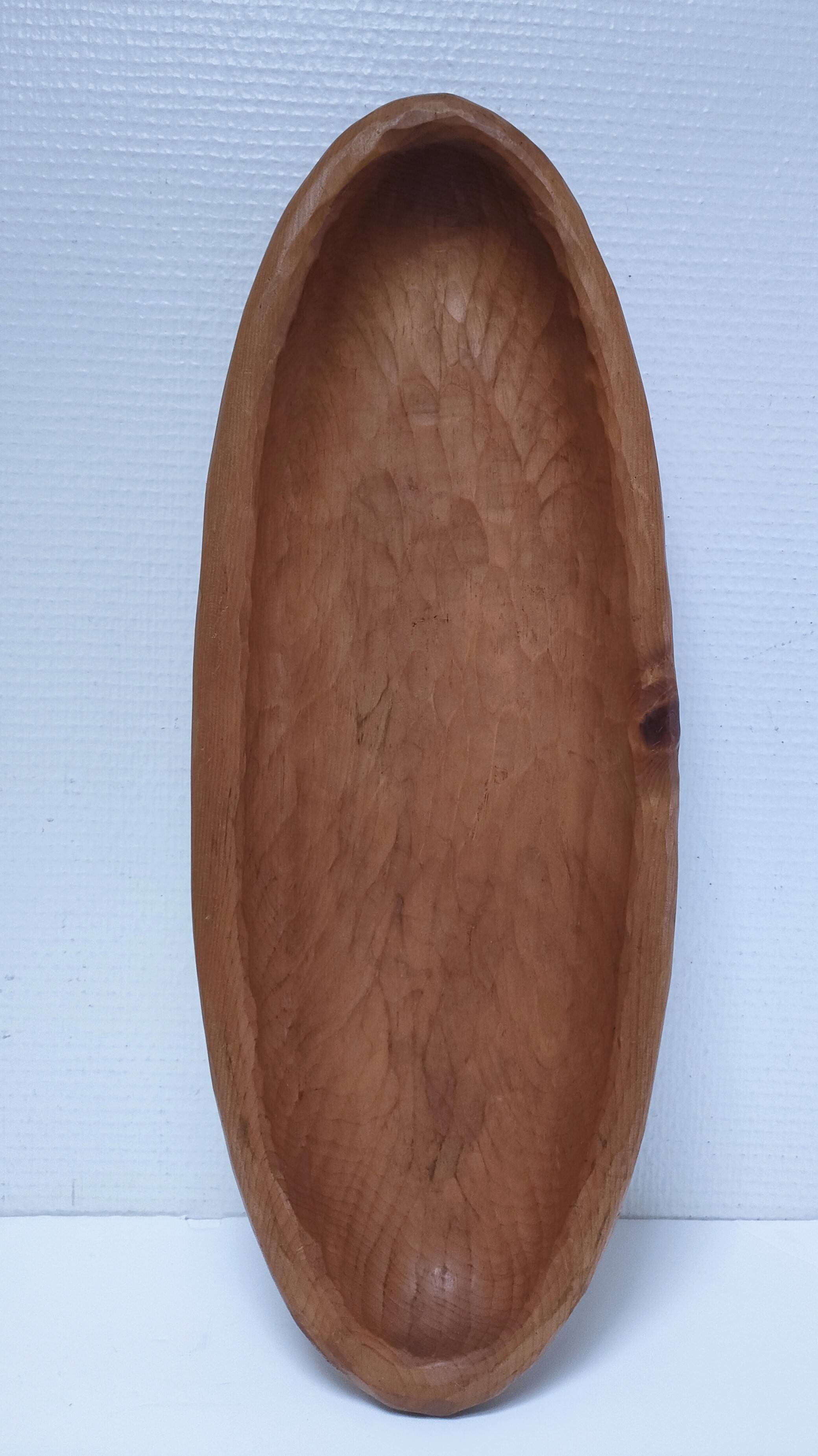 Long carved monoxyl wood cut stamped L. 54 cm