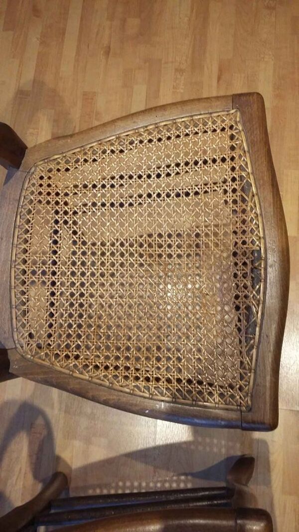 2 chaises cannées Louis Philippe