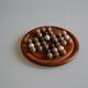 Solitaire game in exotic wood and semi-precious stones