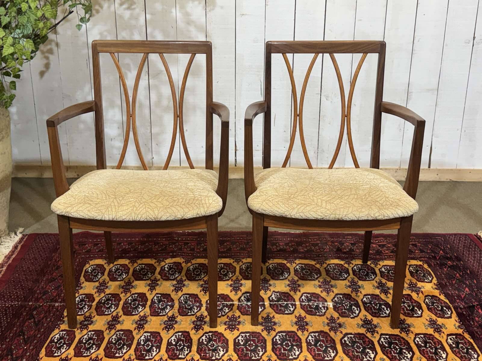 Paire de fauteuils anglais de la marque G-Plan en teck des années 70