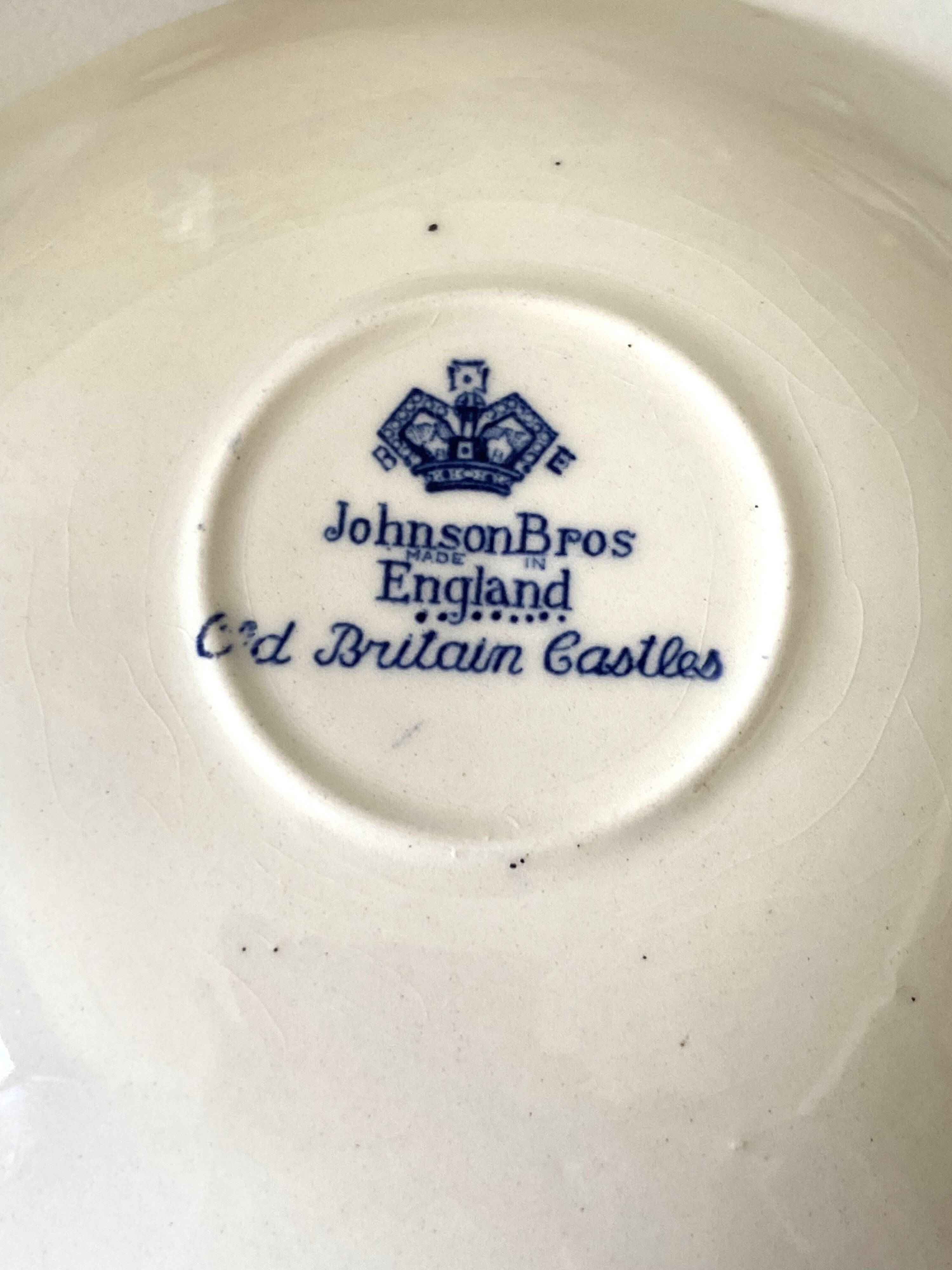 Vintage Johnson Brothers Old Castles Blue Coffee and Chocolate Tea Set