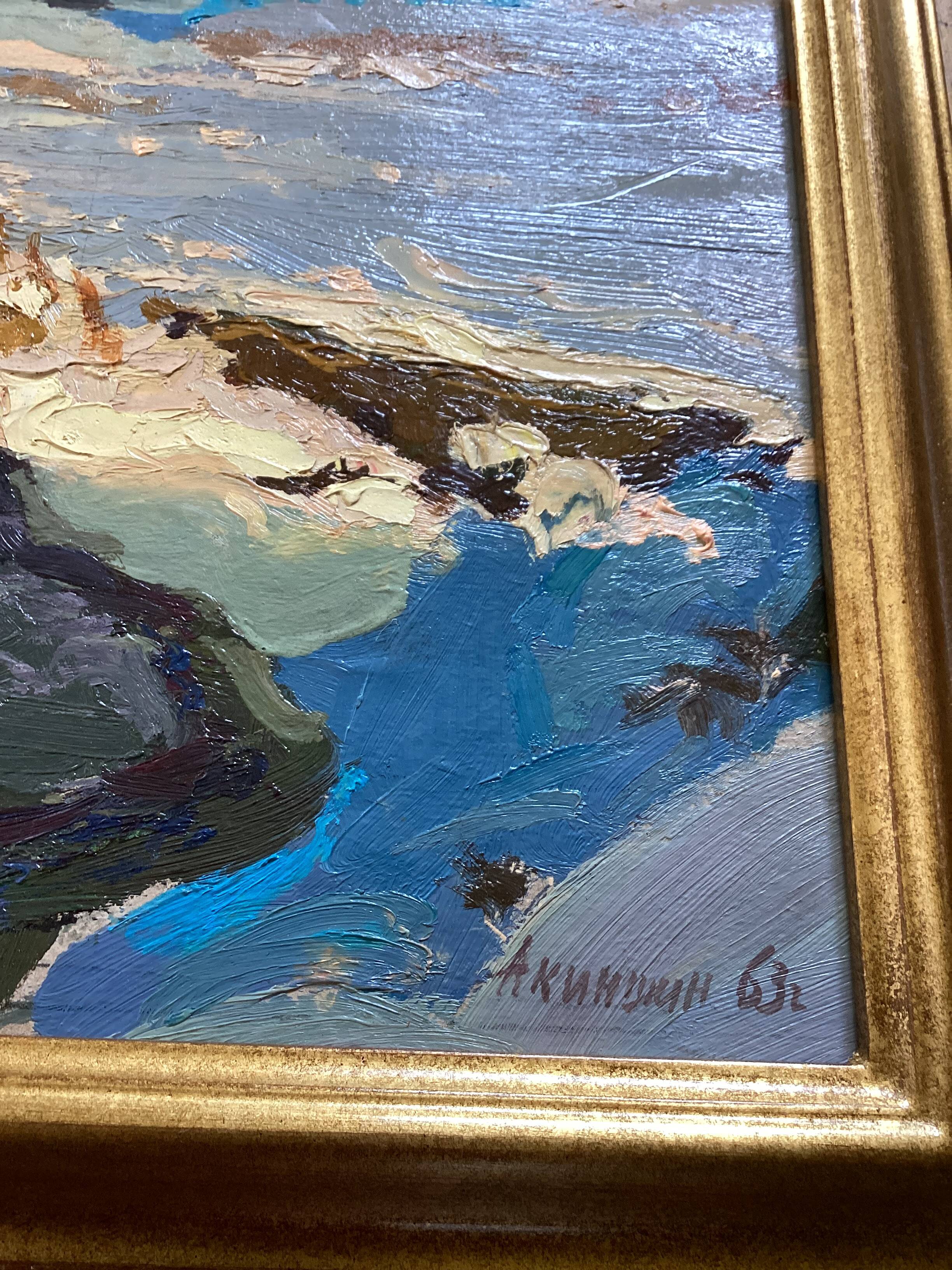 Old painting signed Oil on cardboard dimensions: height - 55cm - length -