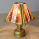 Brutalist table lamp in metal and hammered murano by longobard italy
