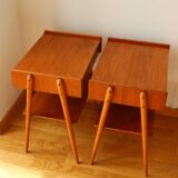 Pair of teak bedside tables, Carlström Möbelfabrik, Sweden, 1960s