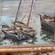 Painting signed henry roose - marine oil hunting basin blankenberge belgium