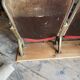 Burgundy velvet folding seat