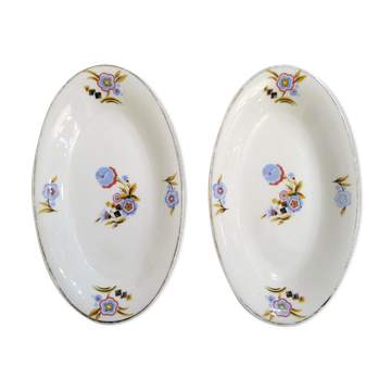 Paire de plats Art Déco