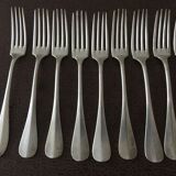 Silver metal cutlery