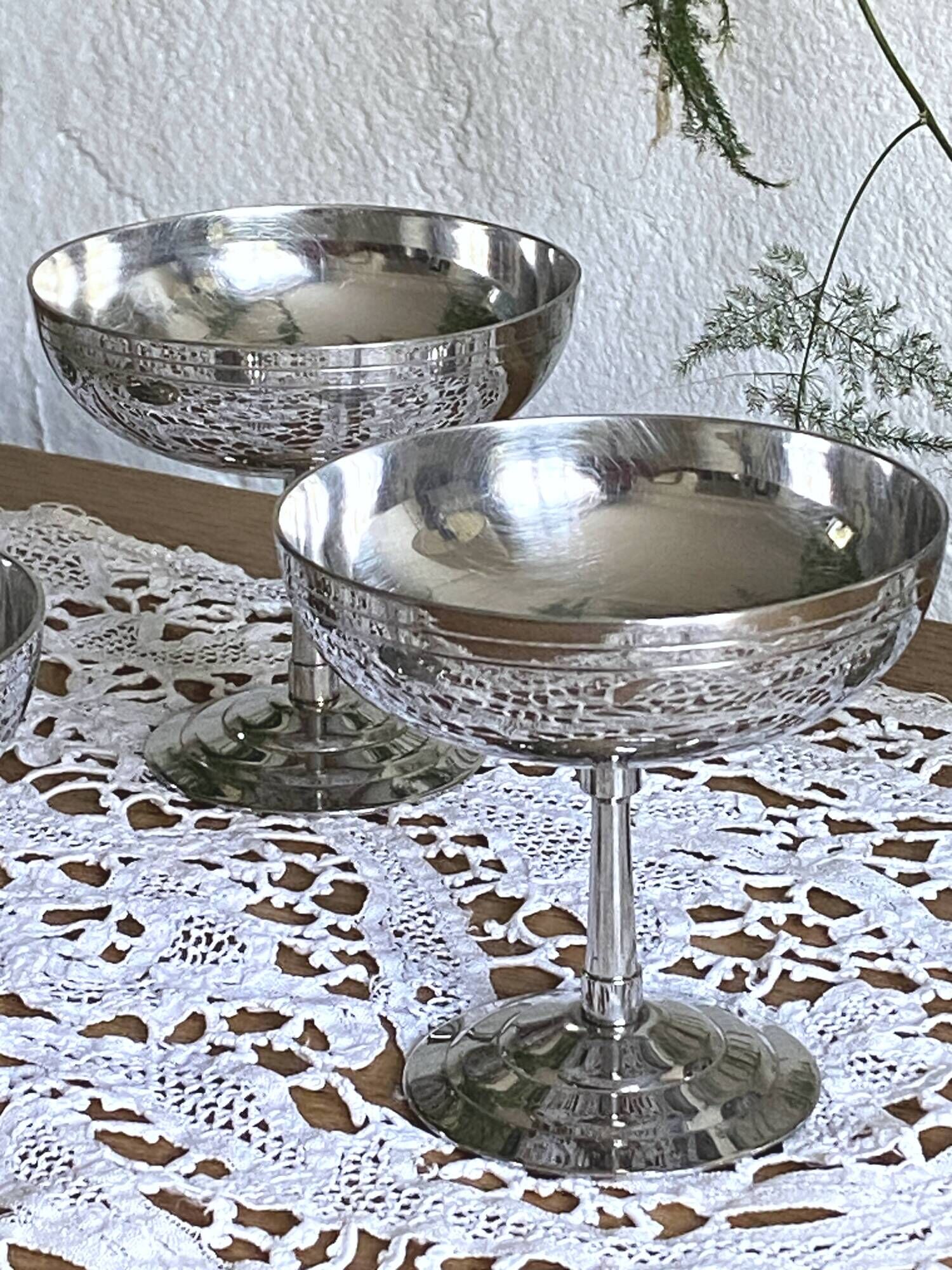 Set of 6 Vintage Letang and Rémy Ice Cream Bowls - 1970