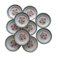 Série de 10 assiettes fleuries Sarreguemines