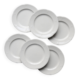 6 vintage English porcelain dinner plates by Churchill.