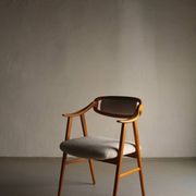 Scandinavian faux shearling chair | 1960s