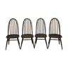 Série de 4 chaises Ercol années 60